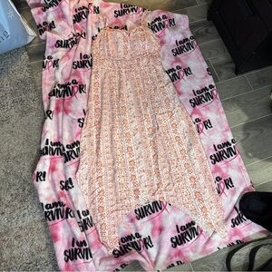 No Boundaries Orange Floral Dress